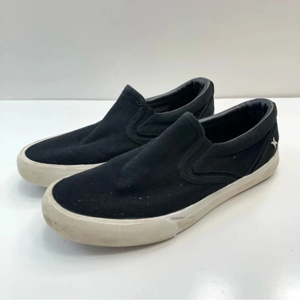 Hurley Men's Arlo Black Slip-on Casual Canvas Sneakers Shoes Size 8 Casual